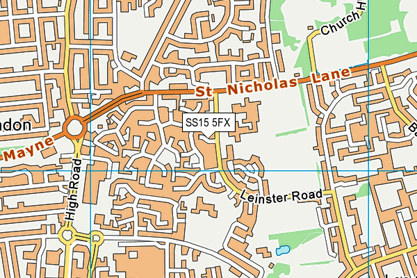 SS15 5FX map - OS VectorMap District (Ordnance Survey)