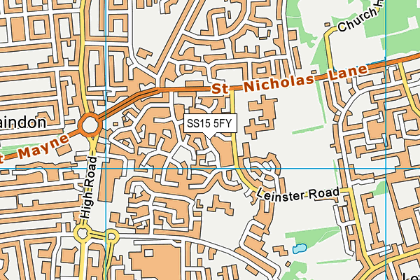 SS15 5FY map - OS VectorMap District (Ordnance Survey)