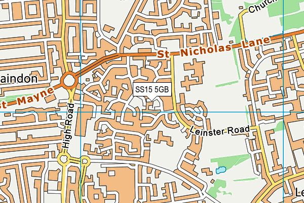 SS15 5GB map - OS VectorMap District (Ordnance Survey)