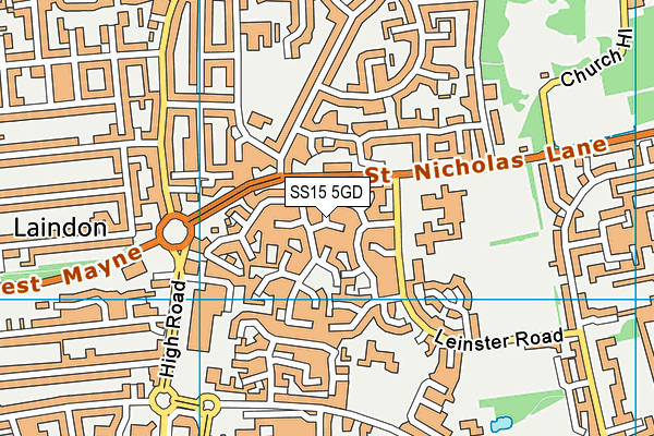 SS15 5GD map - OS VectorMap District (Ordnance Survey)