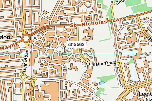 SS15 5GG map - OS VectorMap District (Ordnance Survey)