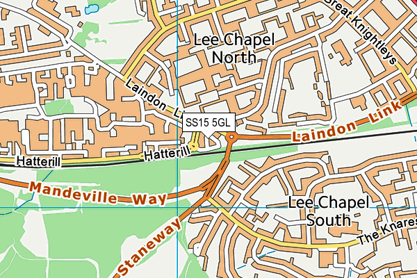 SS15 5GL map - OS VectorMap District (Ordnance Survey)