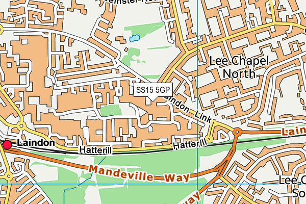 SS15 5GP map - OS VectorMap District (Ordnance Survey)