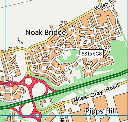 SS15 5GS map - OS VectorMap District (Ordnance Survey)