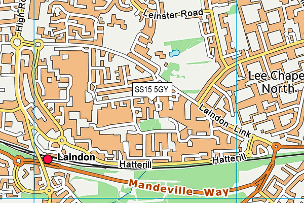 SS15 5GY map - OS VectorMap District (Ordnance Survey)