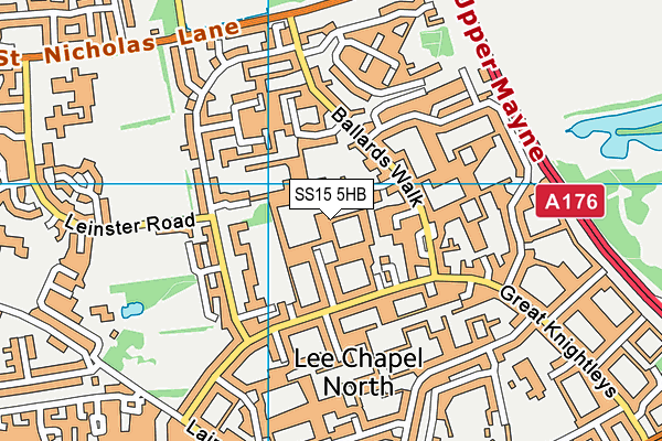 SS15 5HB map - OS VectorMap District (Ordnance Survey)