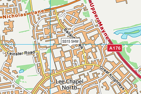 SS15 5HW map - OS VectorMap District (Ordnance Survey)