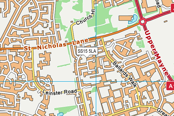 SS15 5LA map - OS VectorMap District (Ordnance Survey)