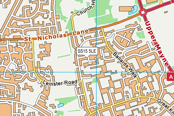 SS15 5LE map - OS VectorMap District (Ordnance Survey)