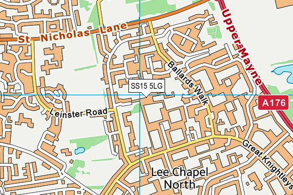 SS15 5LG map - OS VectorMap District (Ordnance Survey)