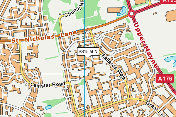 SS15 5LN map - OS VectorMap District (Ordnance Survey)