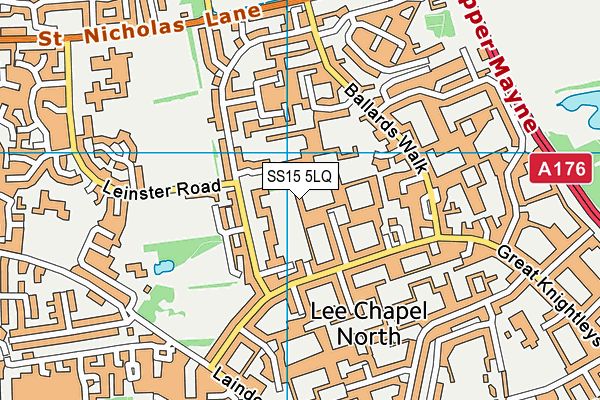 SS15 5LQ map - OS VectorMap District (Ordnance Survey)