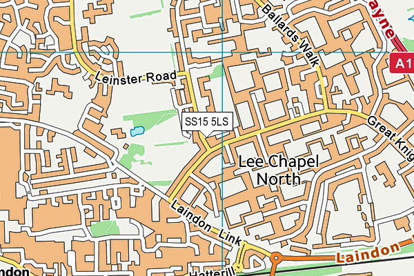 Janet Duke Primary School map (SS15 5LS) - OS VectorMap District (Ordnance Survey)
