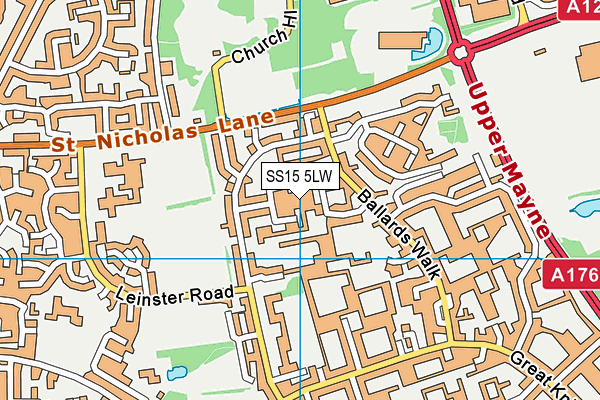 SS15 5LW map - OS VectorMap District (Ordnance Survey)