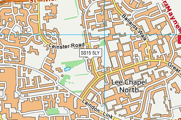 SS15 5LY map - OS VectorMap District (Ordnance Survey)