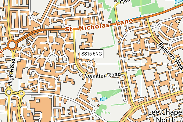 SS15 5NG map - OS VectorMap District (Ordnance Survey)