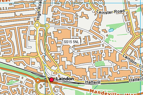 SS15 5NL map - OS VectorMap District (Ordnance Survey)