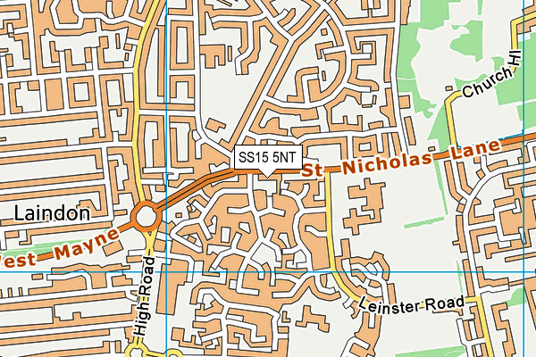 SS15 5NT map - OS VectorMap District (Ordnance Survey)