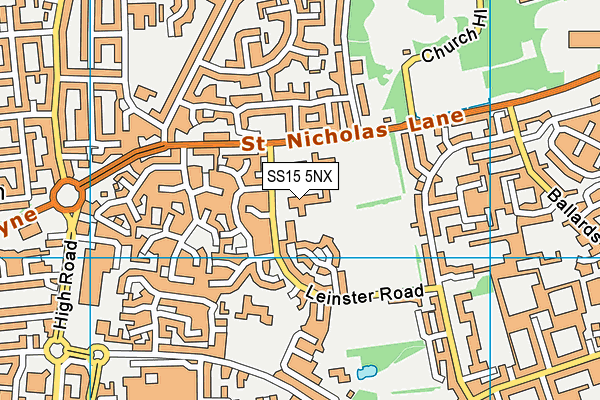 The James Hornsby School map (SS15 5NX) - OS VectorMap District (Ordnance Survey)