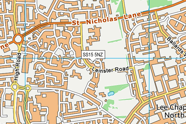 SS15 5NZ map - OS VectorMap District (Ordnance Survey)
