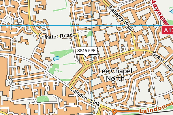 SS15 5PF map - OS VectorMap District (Ordnance Survey)