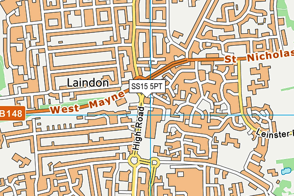 SS15 5PT map - OS VectorMap District (Ordnance Survey)