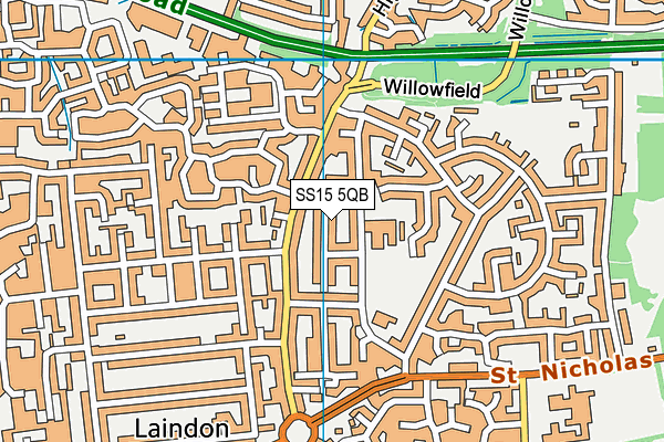 SS15 5QB map - OS VectorMap District (Ordnance Survey)