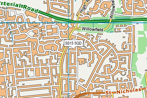 SS15 5QD map - OS VectorMap District (Ordnance Survey)