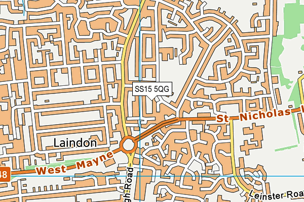 SS15 5QG map - OS VectorMap District (Ordnance Survey)
