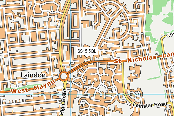 SS15 5QL map - OS VectorMap District (Ordnance Survey)