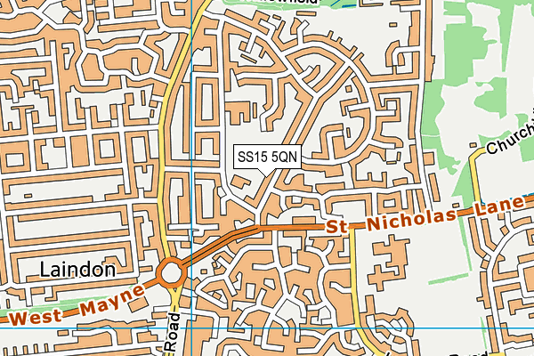 SS15 5QN map - OS VectorMap District (Ordnance Survey)