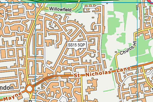 SS15 5QP map - OS VectorMap District (Ordnance Survey)