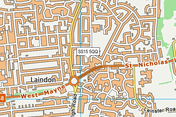 SS15 5QQ map - OS VectorMap District (Ordnance Survey)
