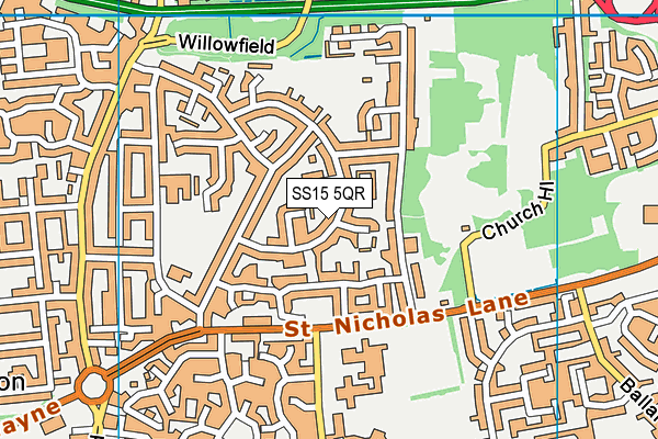 SS15 5QR map - OS VectorMap District (Ordnance Survey)