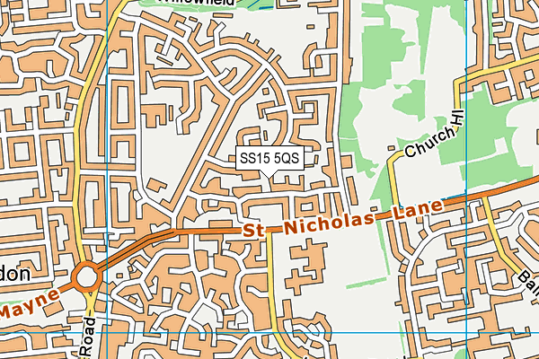 SS15 5QS map - OS VectorMap District (Ordnance Survey)