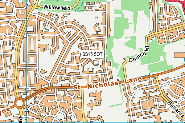 SS15 5QT map - OS VectorMap District (Ordnance Survey)