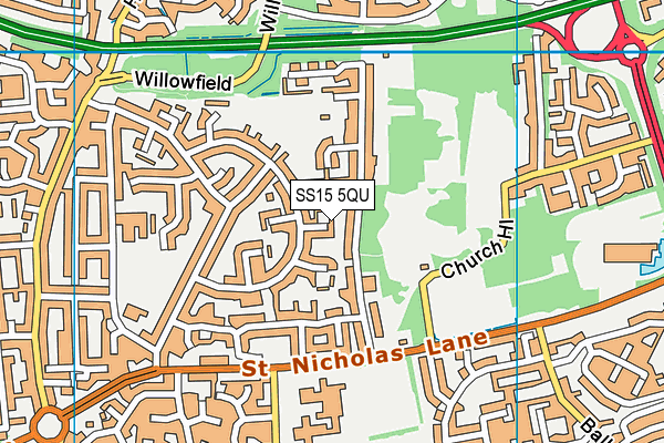 SS15 5QU map - OS VectorMap District (Ordnance Survey)