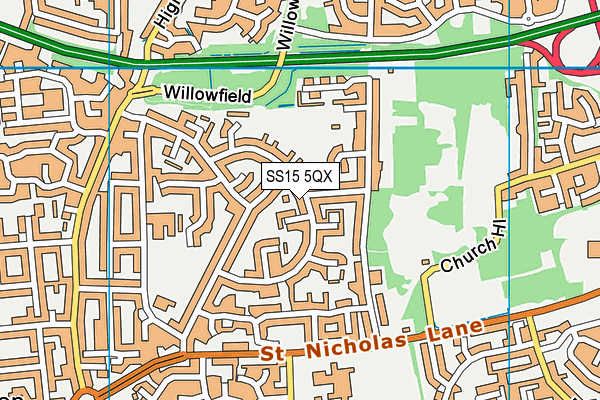SS15 5QX map - OS VectorMap District (Ordnance Survey)