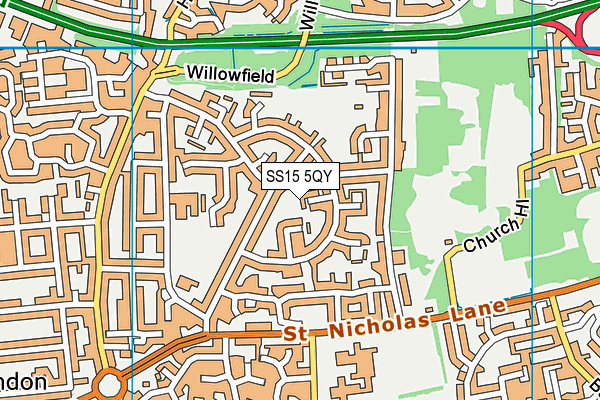SS15 5QY map - OS VectorMap District (Ordnance Survey)