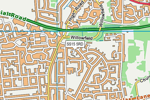 SS15 5RD map - OS VectorMap District (Ordnance Survey)