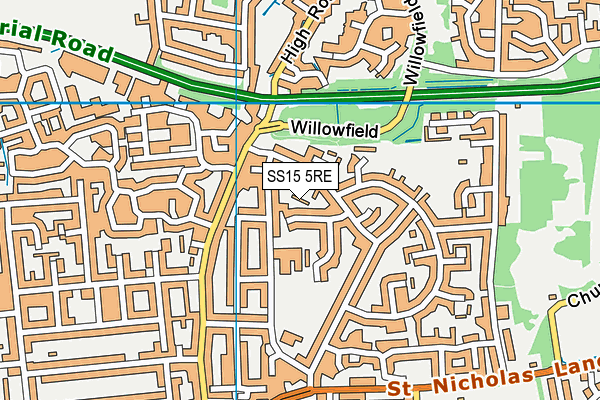 SS15 5RE map - OS VectorMap District (Ordnance Survey)