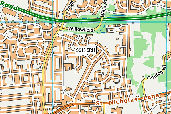 SS15 5RH map - OS VectorMap District (Ordnance Survey)