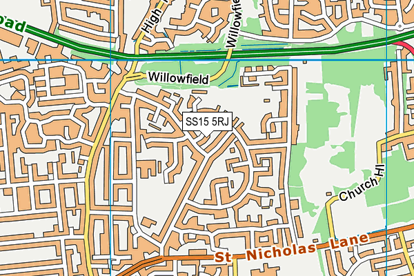 SS15 5RJ map - OS VectorMap District (Ordnance Survey)