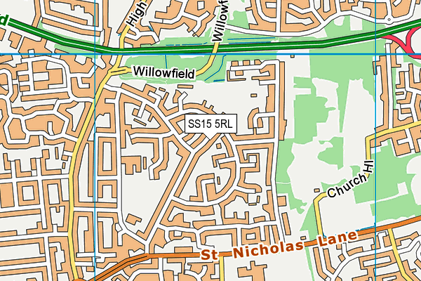 SS15 5RL map - OS VectorMap District (Ordnance Survey)