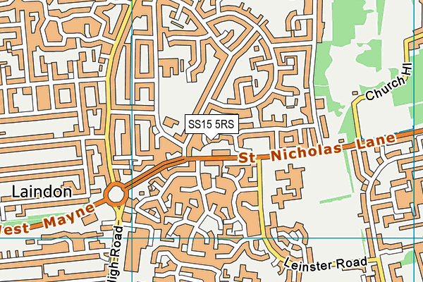 SS15 5RS map - OS VectorMap District (Ordnance Survey)