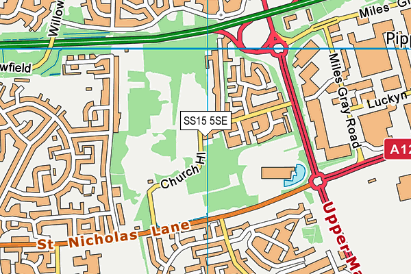 Laindon Park Primary School & Nursery map (SS15 5SE) - OS VectorMap District (Ordnance Survey)