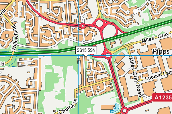 SS15 5SN map - OS VectorMap District (Ordnance Survey)