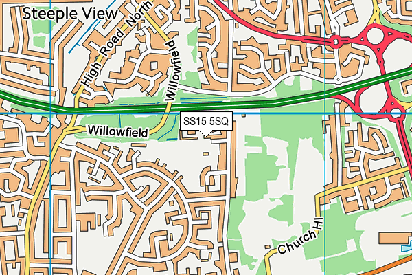 SS15 5SQ map - OS VectorMap District (Ordnance Survey)