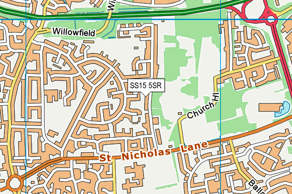 SS15 5SR map - OS VectorMap District (Ordnance Survey)