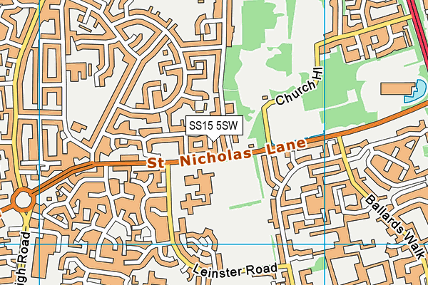 SS15 5SW map - OS VectorMap District (Ordnance Survey)